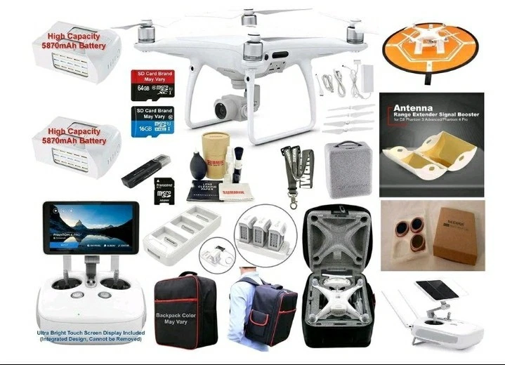 Cuadricóptero DJI Phantom 4 Pro+ con pantalla HD incorporada de 5,5" - Blanco Foto 1 de 1