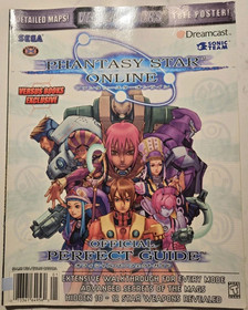 Phantasy Star Online Official Perfect Guide Versus Sega Dreamcast With Poster