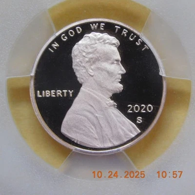 2020-S Lincoln Shield Cent PCGS PR70 RD DCAM Len Buckley Signed - Image 1 of 4