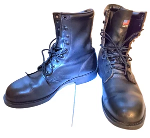 Botas de Combate Militar Selva Cuero Negro Para Hombre Talla 9/10 - Imagen 1 de 11