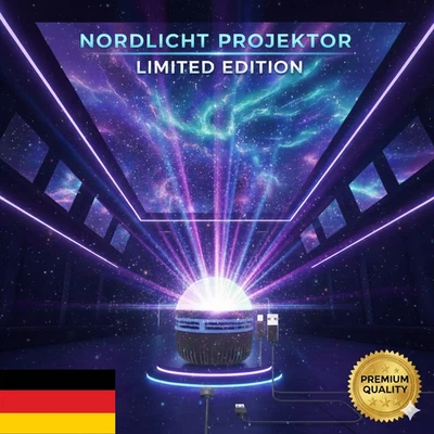 Nordlicht Projektorlampe USB LED Aurora Kometen Effekt Nachtlicht Deko - Bild 1 von 4