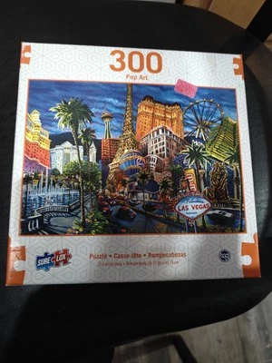 ER4- Sure Lox~ Las Vegas ~Pop Art ~300 Piece Jigsaw Puzzle  25.5in x 18 in - Image 1 of 2