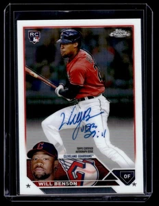 2023 Topps Chrome Rookie Auto Will Benson RC #RA-WB - Picture 1 of 2