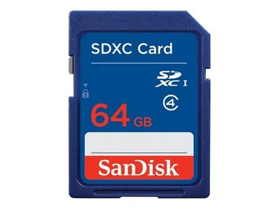 SanDisk SD Card 64GB SDXC Class 4  for Digital Cameras, Tablets, Video Camera - Image 1 of 4