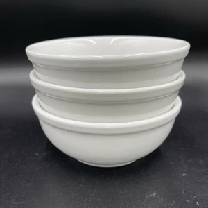 Juego de 3 cuencos Crate & Barrel DINER sopa de cereales blanca 5,75 pulgadas Polonia para todo uso - Imagen 1 de 9