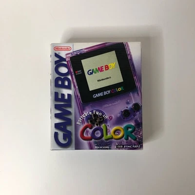 Caja de repuesto para consola Nintendo Game Boy color transparente púrpura atómico Foto 1 de 2