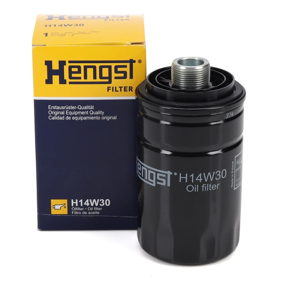 Hengst Filtro Olio Motore H14W30 Audi Volkswagen SEAT Skoda - Immagine 1 di 4