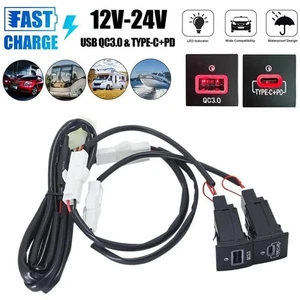 PD + QC3.0 Auto Steckdoes USB Ladegerät Buchse DC12V-24V Für VW Golf Jetta MK6· - Bild 1 von 11
