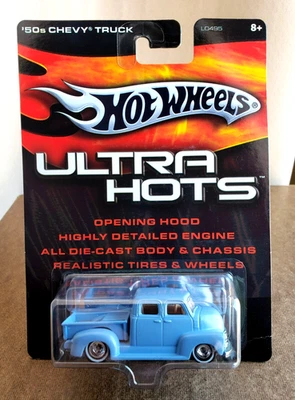 2006 Hot Wheels '50s CHEVY TRUCK Matte Light Blue ULTRA HOTS SERIES Real Riders! - Image 1 of 4