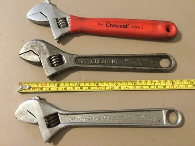 (3) Crescent 8" Adjustable Wrenches - Made in USA - Free Shipping Foto 1 de 4