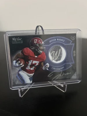 Jaylen Waddle - 2021 Wild Card Matte Thumbagraph MTA-12 AUTO (RC) /25 - Image 1 of 2