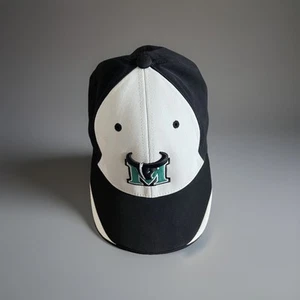 Gorra/sombrero de béisbol blanco y negro estilizado verde logotipo M con Bull LG-XL 7 3/8 - 8 - Imagen 1 de 8