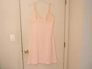 Nuevo Vestido VANITY FAIR Rosa Mezcla de Algodón Borde de Encaje Correa Ajustable Tejido Talla M - Imagen 1 de 4