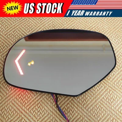 For Cadillac Chevy GMC Mirror Glass Signal Blind Spot Detection Driver Side Left - Изображение 1 из 3