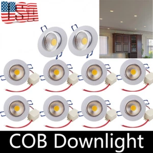 10PCS Dimmable COB LED Recessed Ceiling Light Downlight Spotlight with Drivers - Picture 1 of 7