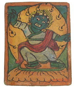 Tsakli Vajrapani Initiatory Painting Tibetan Thangka Mongolia Tibet # 1475 - Picture 1 of 2