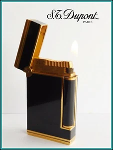 ORIGINAL S.T. Encendedor para damas DUPONT - línea D - laca negra china ACABA DE REPARARSE - Imagen 1 de 10