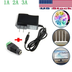 1/2/3A Power Supply Adapter Transformer DC 12V Charger For Camera CCTV LED Strip - Picture 1 of 15