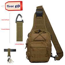 Men Backpack Molle Tactical Sling Chest Pack Shoulder Bag Outdoor Hiking Good