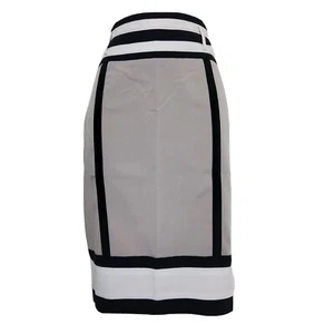 Worthington Skirt, Beige w/Black Border - Picture 1 of 12