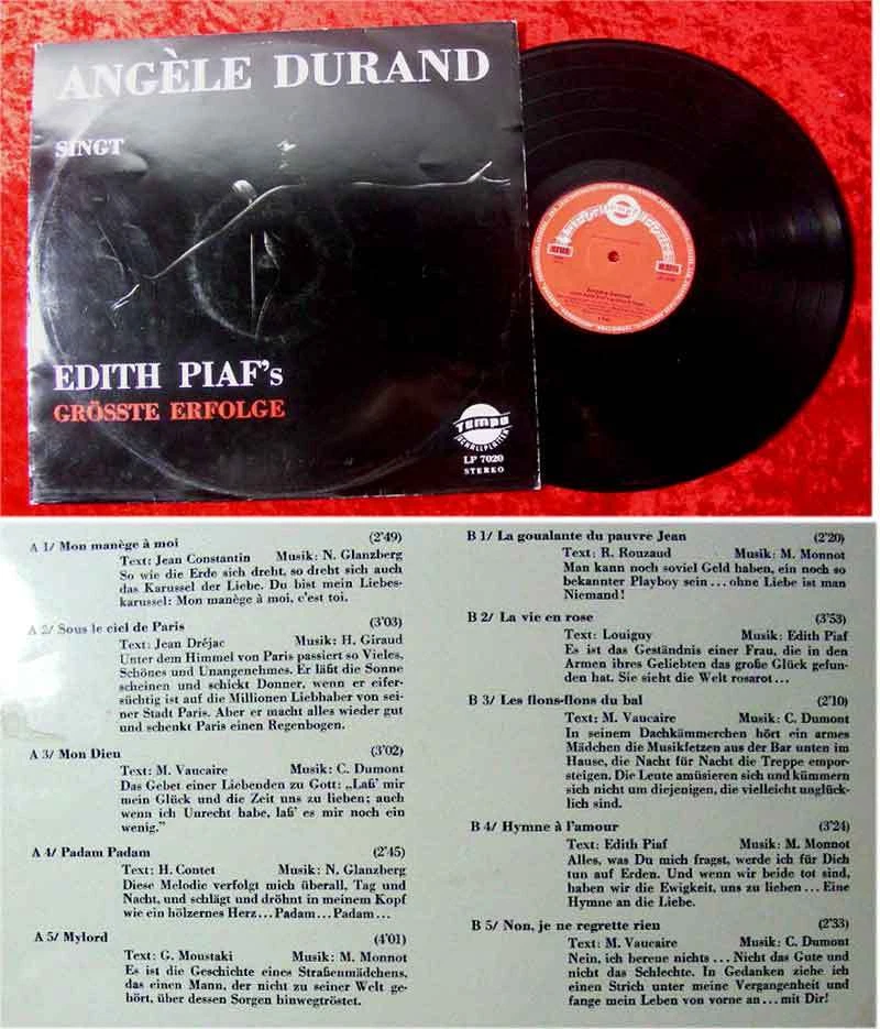 LP Angele Durand singt Edith Piaf´s größte Erfolge - Bild 1 von 1