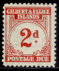 GILBERT AND ELLICE ISLANDS GVI SG D2, 2d scarlet, NH MINT. Cat £14.