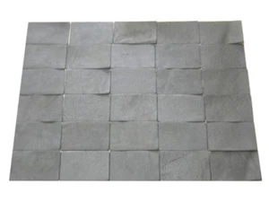 BLACK LEATHER 1 SQ FT 30 PIECES 2 5/8" X 1 7/8" CRAFT SEWING PATCHWORK PIECES - Imagen 1 de 1