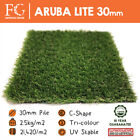 30mm Aruba Lite Artificial Grass European Fake Lawn / Turf / Astro- 4m & 2m Wide