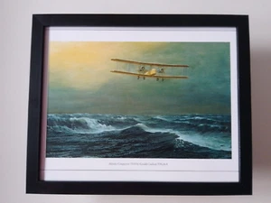 Gerald Coulson Aircraft print 'Atlantic Conquerers 1919' FRAMED - Picture 1 of 2