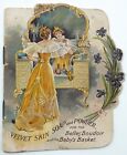 Antique Velvet Skin Soap Pamphlet Ad Art Nouveau Lady Nude Children on Back 