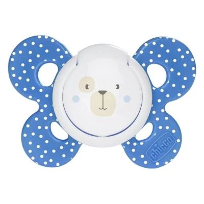 CHICCO PhysioForma Comfort Ciuccio Neonato 6-16 Mesi in Silicone 2 Pezzi Azzurro - Immagine 1 di 3