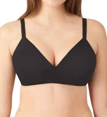 Sutiã sem fio Wacoal 852189 How Perfect Soft Cup 38D preto novo com etiquetas $62 - Imagem 1 de 3