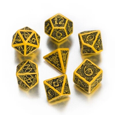 Juego de Cubos Celtic 3D Revisados - 7 Piezas - Amarillo Y Negro Foto 1 de 2