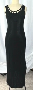 Hugo Buscati Collection Black Stretch Sleeveless Knit Long Dress Size Medium EUC - Picture 1 of 2