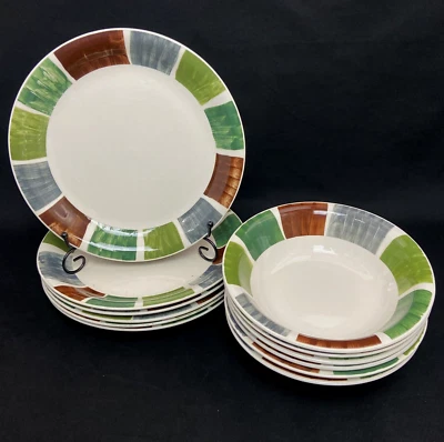 San Marino Set  (6) 10 1/2" Dinner Plates & (6) 8 1/2" Soup/Cereal Bowls - Image 1 of 4
