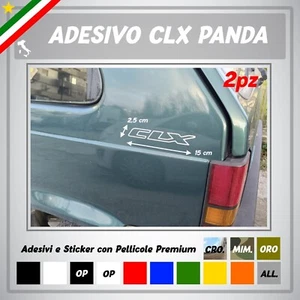 2 adesivi sticker CLX FIAT PANDA laterale posteriore tuning carrozzeria finitura - Imagen 1 de 1