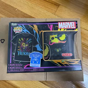 Funko Pop! Maglietta da collezione Venom Eddie Brock #869 luce nera bersaglio medio - Foto 1 di 6