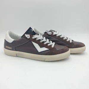 4B12 - SCARPA BASSA UOMO IN PELLE MARRONE RETRO-U002 - Imagen 1 de 4