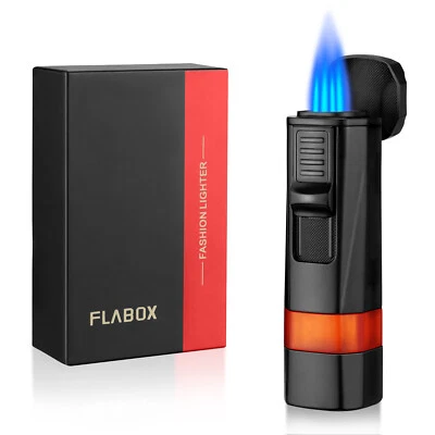Encendedor de cigarros cuatro chorro llama antorcha encendedor ponche de cigarros y soporte encendedor de butano Foto 1 de 4