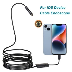 1M/2/5M 8LED Endoscope Borescope 8mm Inspection Camera Scope for iPhone 14 13 12 - Picture 1 of 23