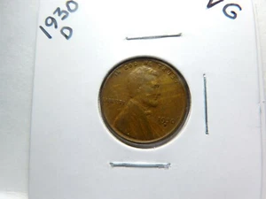 1930 D  Lincoln Cent Wheat Penny - G/VG Good to Very Good Circulated Condition - Picture 1 of 2