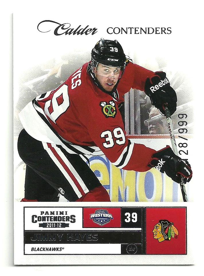 2011-12 Panini Contenders Jimmy Hayes #d 128/999 - Image 1 of 1