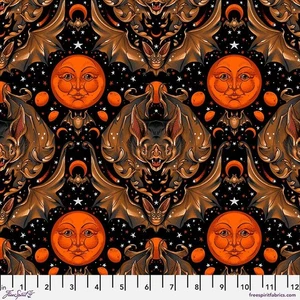 Free Spirit - Costumes & Cobwebs - Full Moon Flight - Black, Fabric BTY - Picture 1 of 7