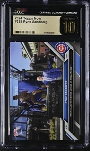 2024 Topps Now Ryne Sandberg #338 CGC Black Label Pristine 10 - Picture 1 of 2