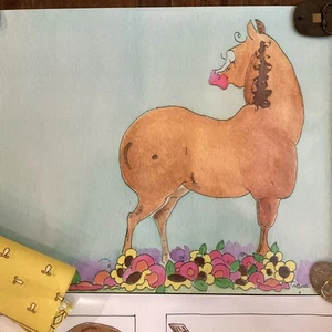 Vintage 2006 PIN THE TAIL ON THE PONY by Dana’s Doodles! 18”x24” + Bandana NIP! - Picture 1 of 8