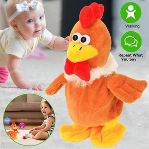 Sprechendes Huhn Wiederholt was Sie Sagen Gehendes Huhn Plüschtier Kuscheltier - Bild 1 von 12