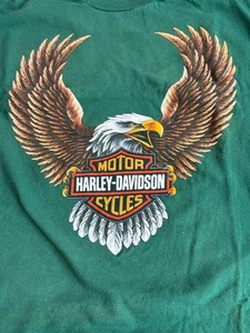 T-shirt vintage Harley Davidson Motorcycles Los Angeles California Eagle XL - Foto 1 di 6