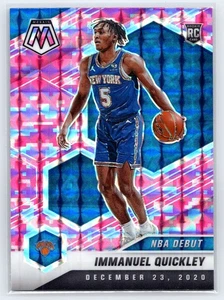 Immanuel Quickley 2020-21 NBA Panini Mosaic Pink Camo Prizm RC #277  New York - Picture 1 of 2
