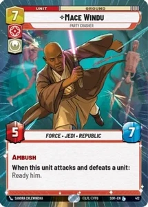 SW Unlimited Mace Windu - Party Crasher - Hyperspace, Near Mint Spark of Rebelli - Picture 1 of 1