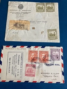 Postgeschichte Paraguay 2 gute Hüllen - 1 mit Zugmarken - Bild 1 von 1